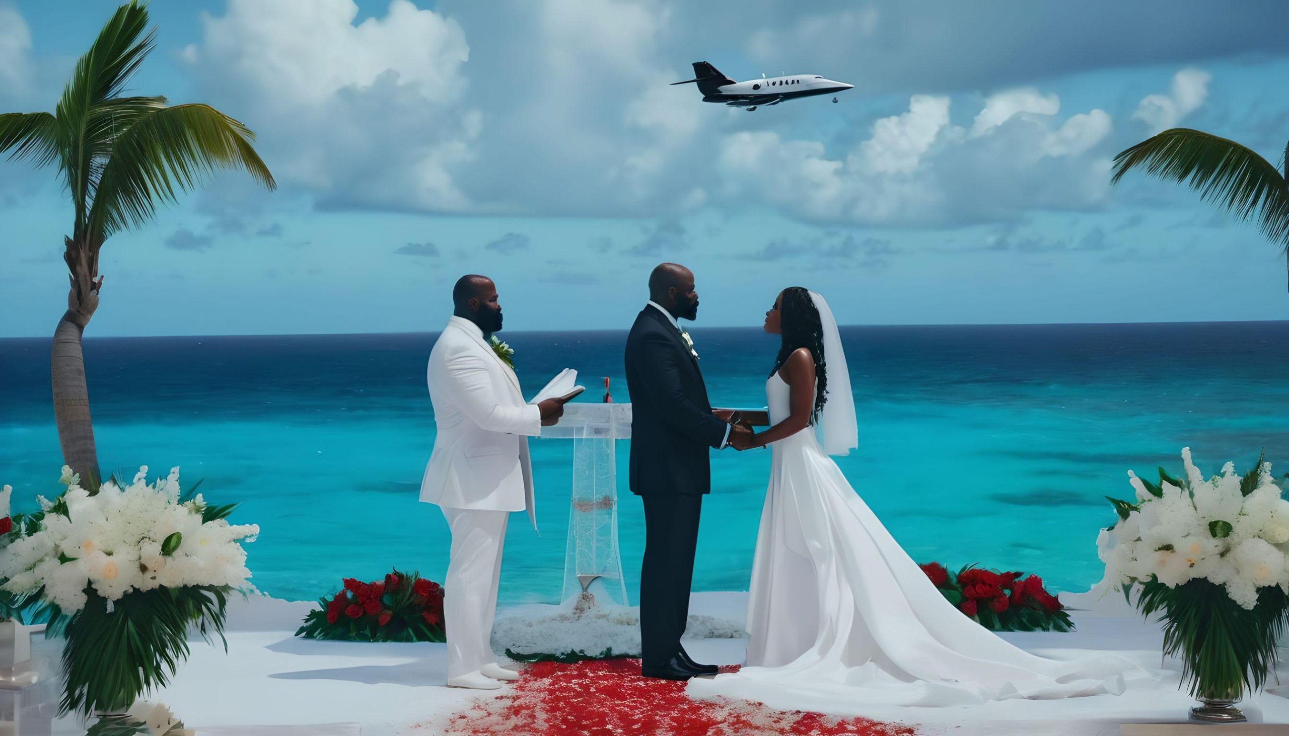 AI envisioning the wedding of Aaliyah and Damon Dash had her jet not crashed