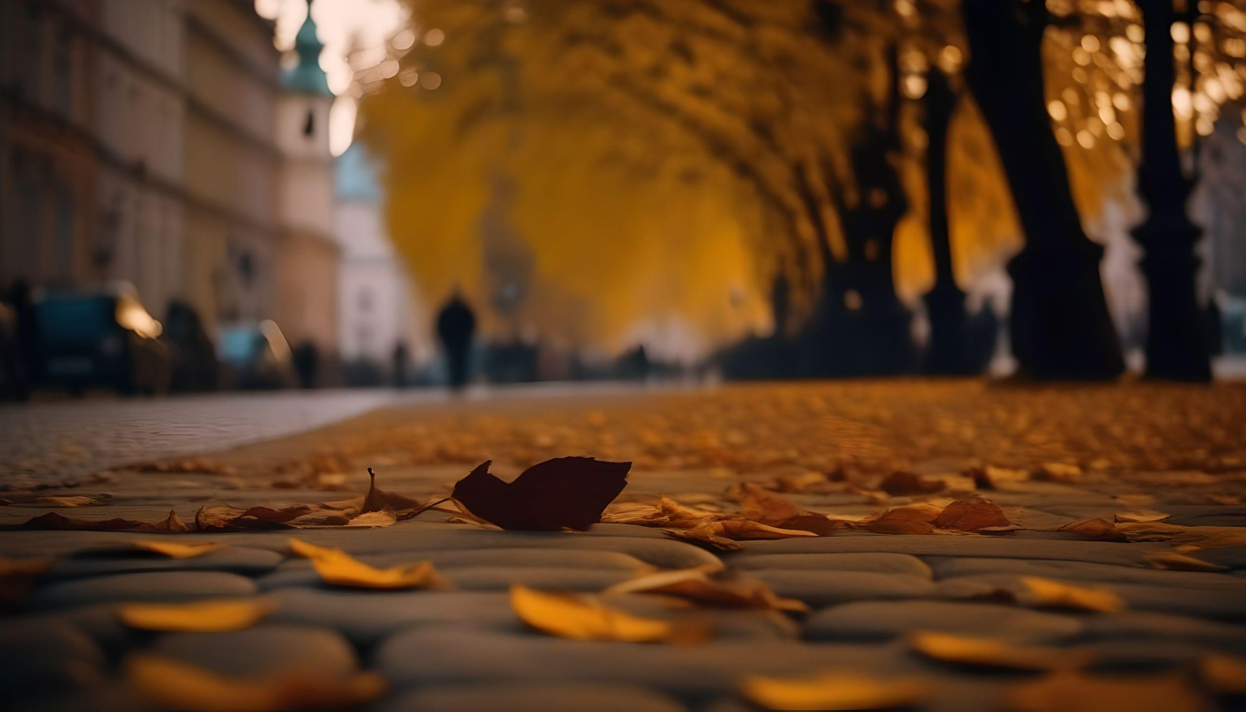 Krakow in the fall as imagined by AI