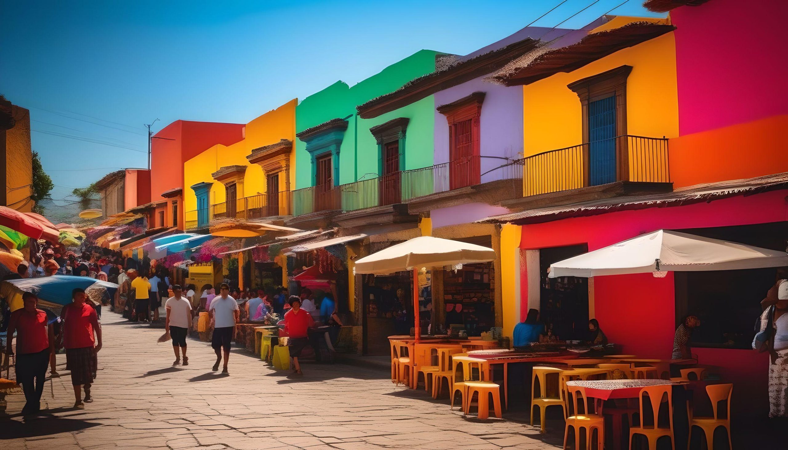 Oaxaca street food markets imagined by AI