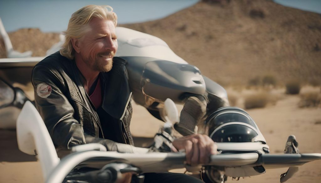 Richard Branson, Virgin Galactic created by AI