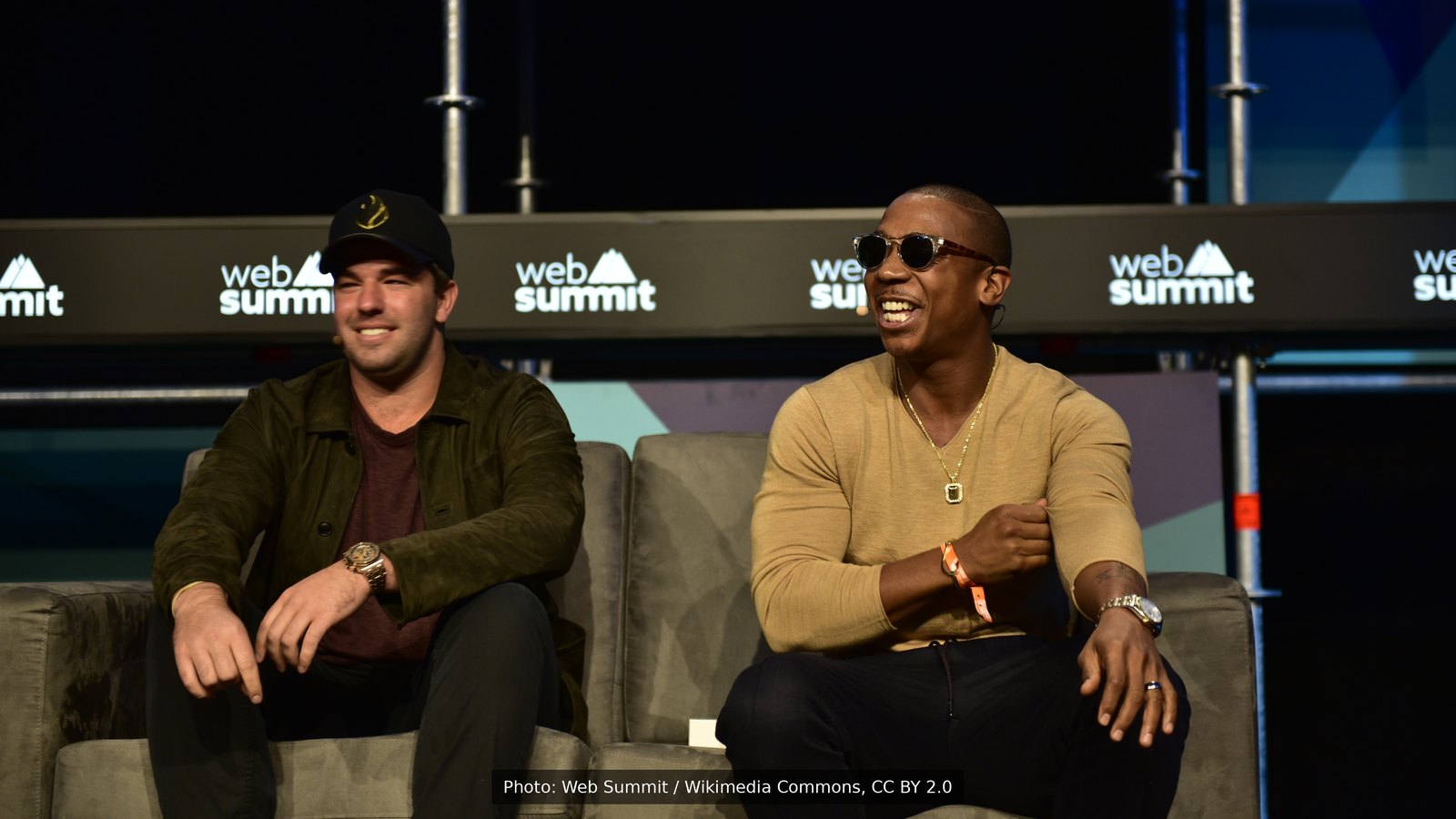 Billy McFarland and Ja Rule, the founders of Fyre Festival, at Web Summit